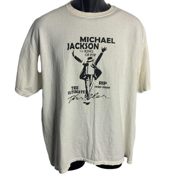 Gildan Other - Vintage Mens Michael Jackson RIP The Ultimate Thriller White Shirt Sz XL